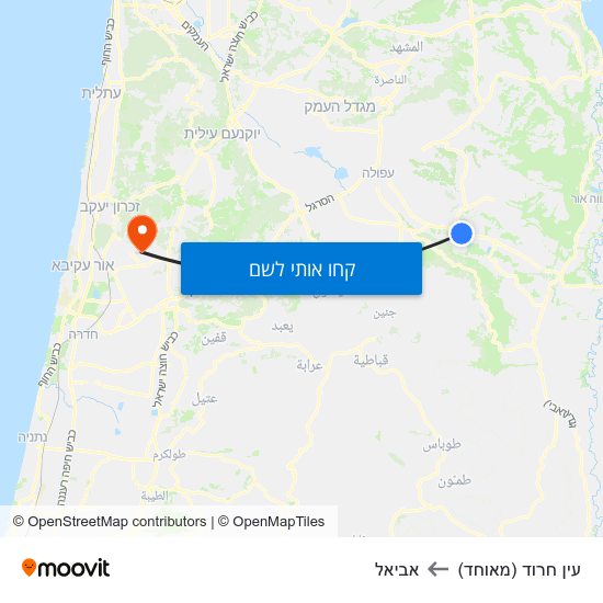 מפת עין חרוד (מאוחד) לאביאל