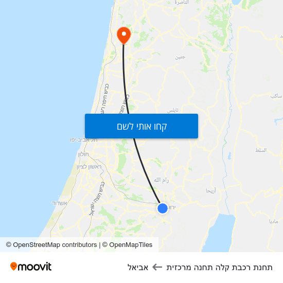 מפת תחנת רכבת קלה תחנה מרכזית לאביאל