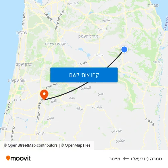 מפת טמרה (יזרעאל) למייסר
