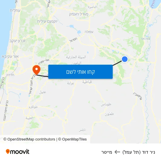 מפת ניר דוד (תל עמל) למייסר
