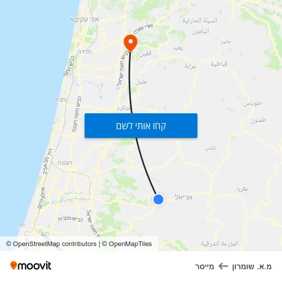 מפת מ.א. שומרון למייסר
