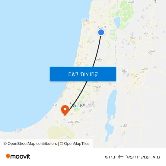 מפת מ.א. עמק יזרעאל לברוש