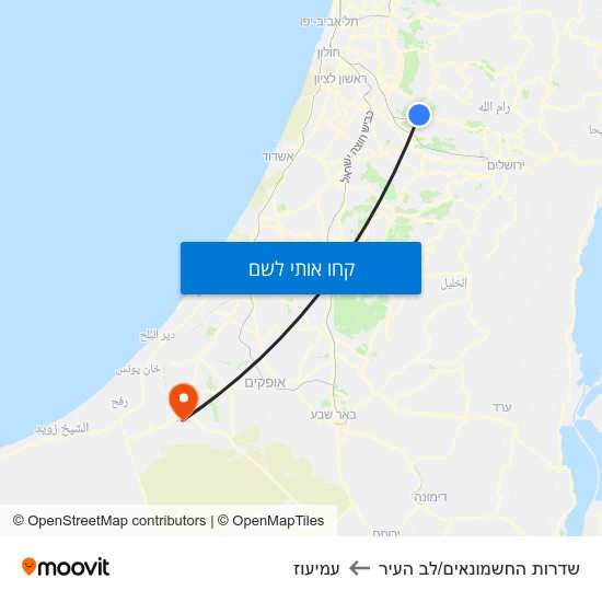 מפת שדרות החשמונאים/לב העיר לעמיעוז