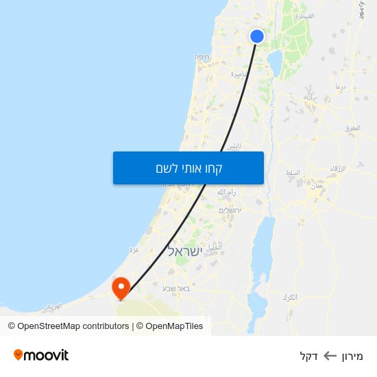 מפת מירון לדקל