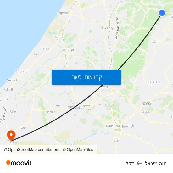מפת נווה מיכאל לדקל