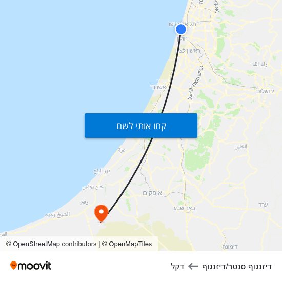 מפת דיזנגוף סנטר/דיזנגוף לדקל