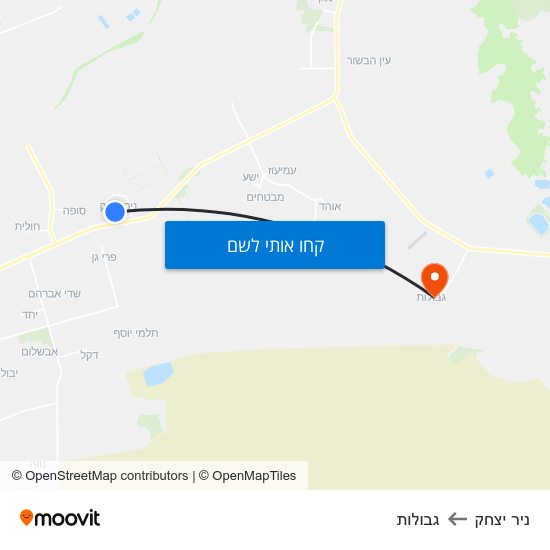 מפת ניר יצחק לגבולות