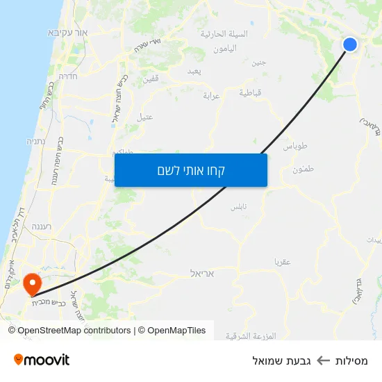 מפת מסילות לגבעת שמואל