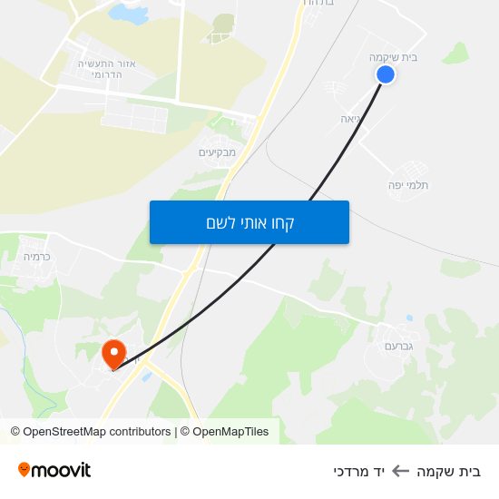 מפת בית שקמה ליד מרדכי