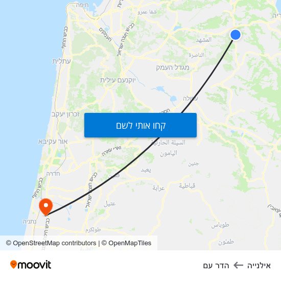 מפת אילנייה להדר עם