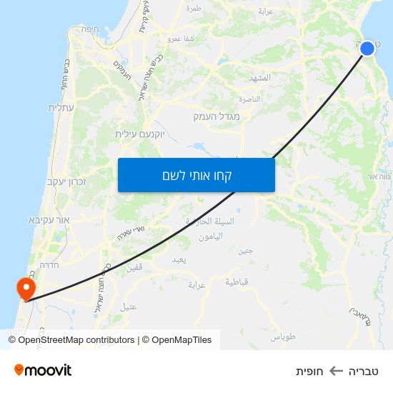 מפת טבריה לחופית