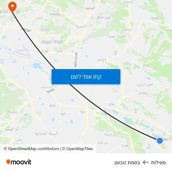 מפת מסילות לבסמת טבעון