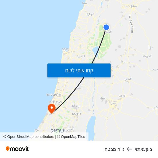 מפת בוקעאתא לנווה מבטח