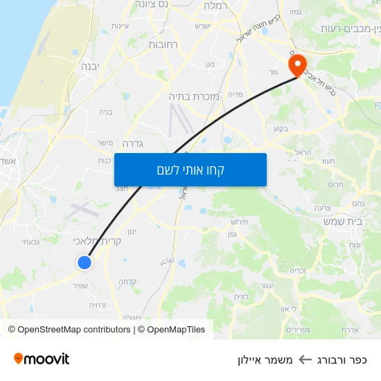 מפת כפר ורבורג למשמר איילון
