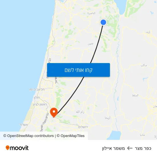 מפת כפר מצר למשמר איילון