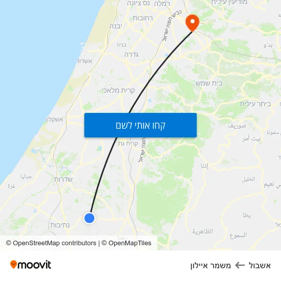 מפת אשבול למשמר איילון