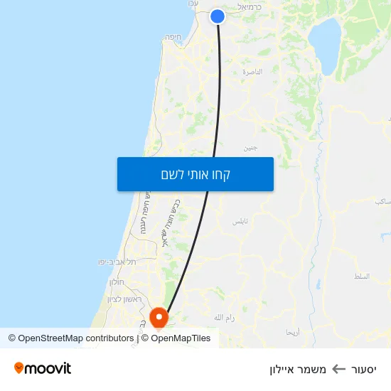 מפת יסעור למשמר איילון