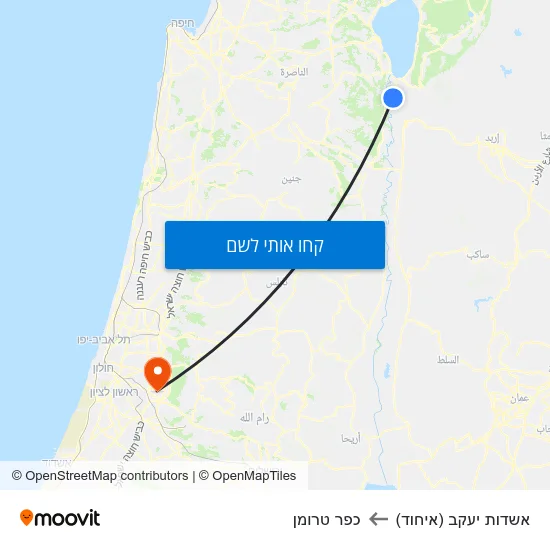 מפת אשדות יעקב (איחוד) לכפר טרומן