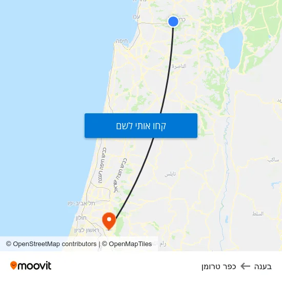 מפת בענה לכפר טרומן