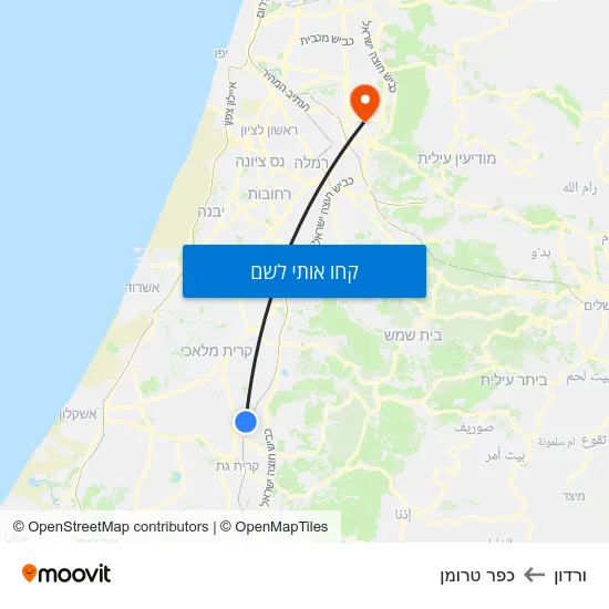 מפת ורדון לכפר טרומן