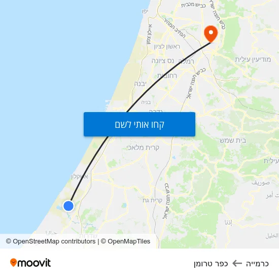 מפת כרמייה לכפר טרומן