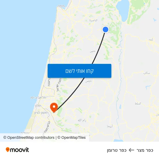 מפת כפר מצר לכפר טרומן