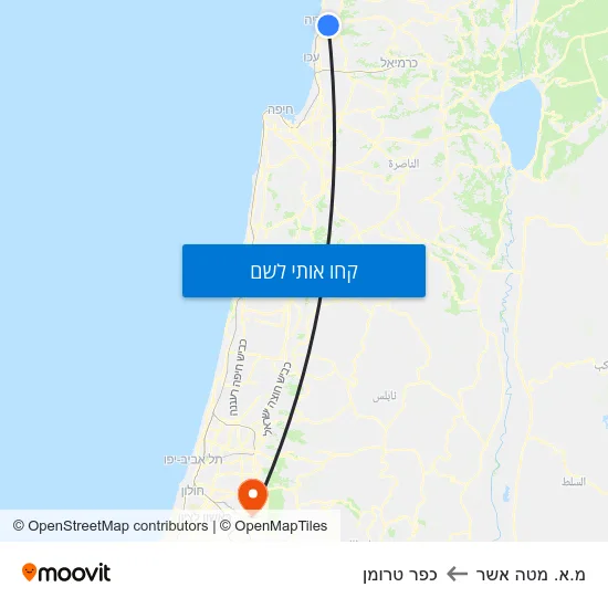 מפת מ.א. מטה אשר לכפר טרומן