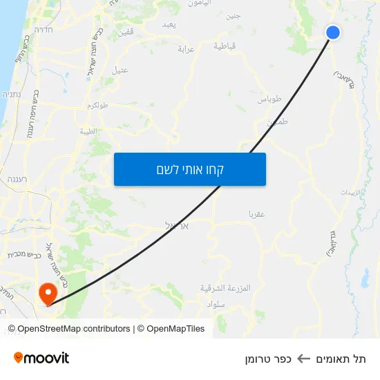מפת תל תאומים לכפר טרומן