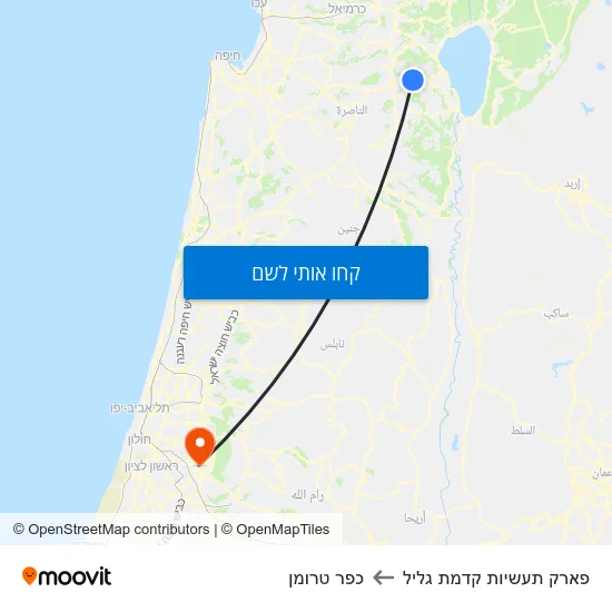 מפת פארק תעשיות קדמת גליל לכפר טרומן