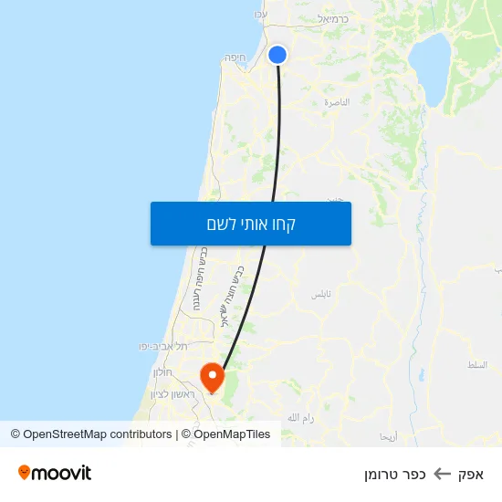 מפת אפק לכפר טרומן
