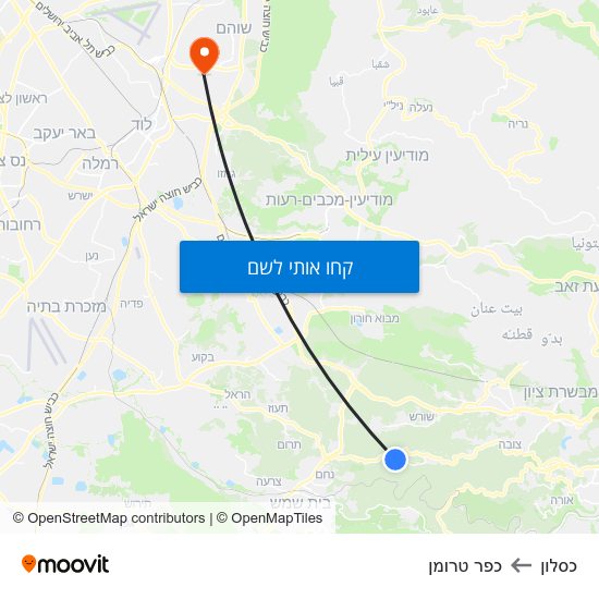 מפת כסלון לכפר טרומן