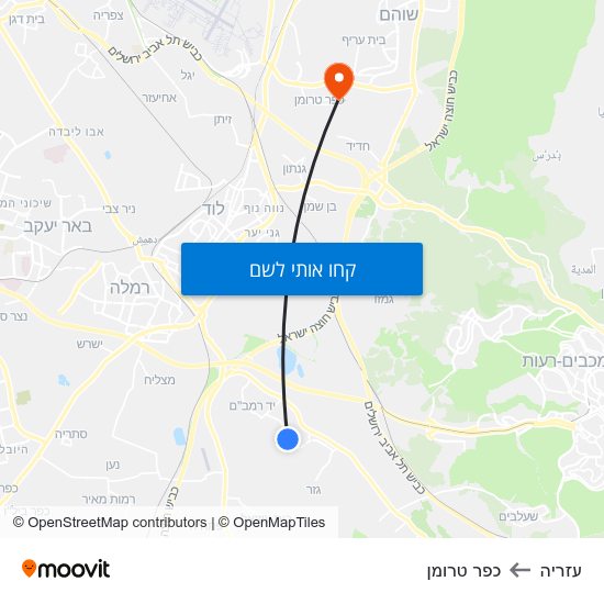 מפת עזריה לכפר טרומן