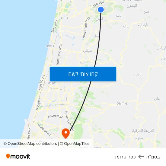 מפת בסמ"ה לכפר טרומן