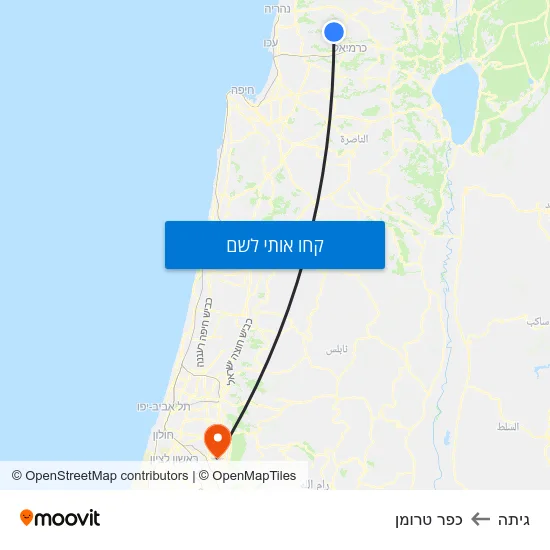 מפת גיתה לכפר טרומן