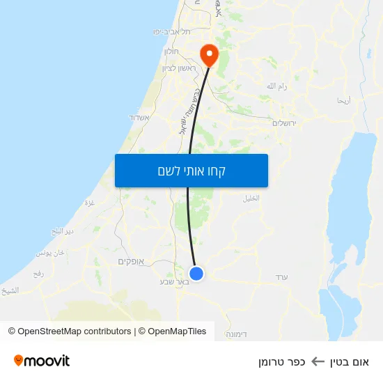מפת אום בטין לכפר טרומן