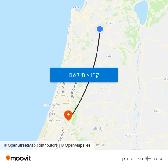 מפת גבת לכפר טרומן