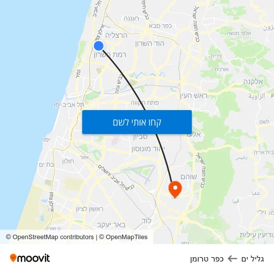 מפת גליל ים לכפר טרומן