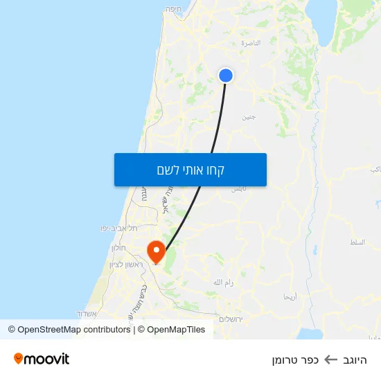 מפת היוגב לכפר טרומן