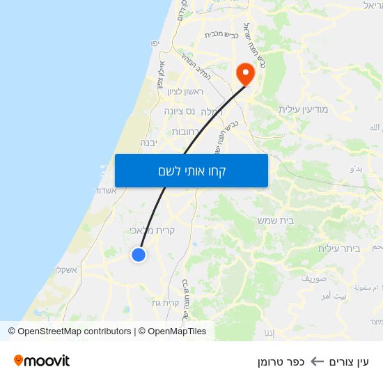 מפת עין צורים לכפר טרומן