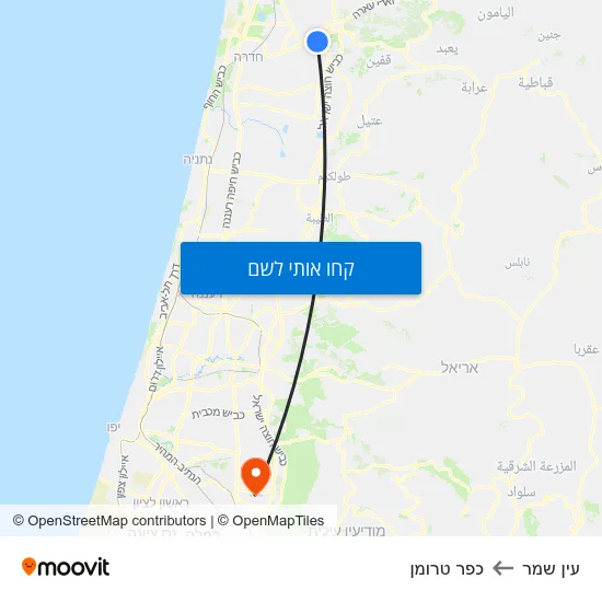 מפת עין שמר לכפר טרומן