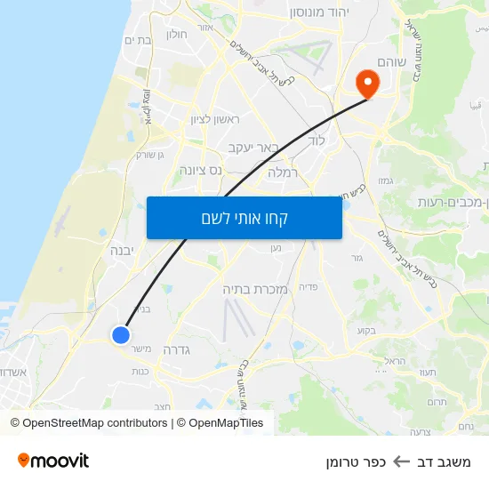 מפת משגב דב לכפר טרומן