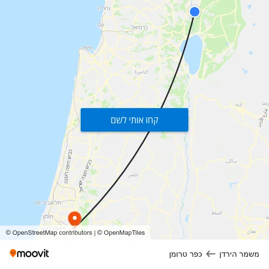 מפת משמר הירדן לכפר טרומן
