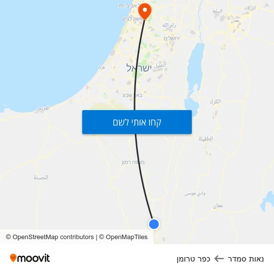מפת נאות סמדר לכפר טרומן