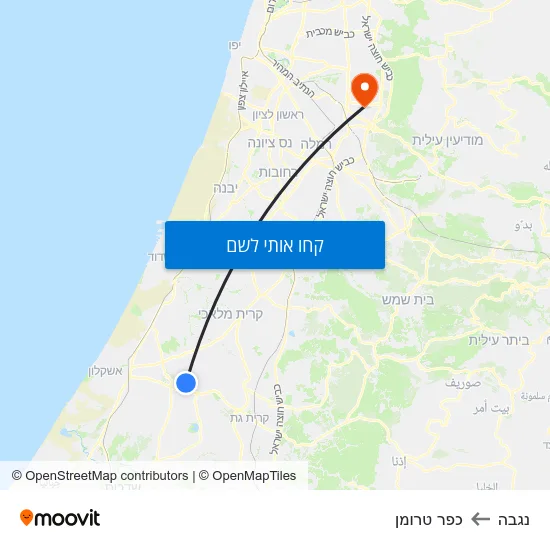 מפת נגבה לכפר טרומן