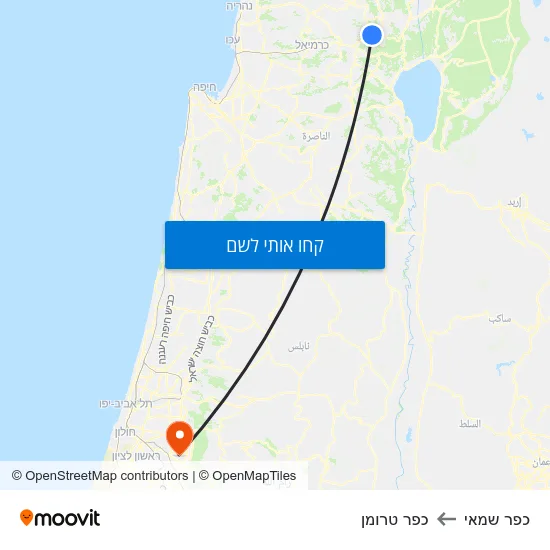 מפת כפר שמאי לכפר טרומן