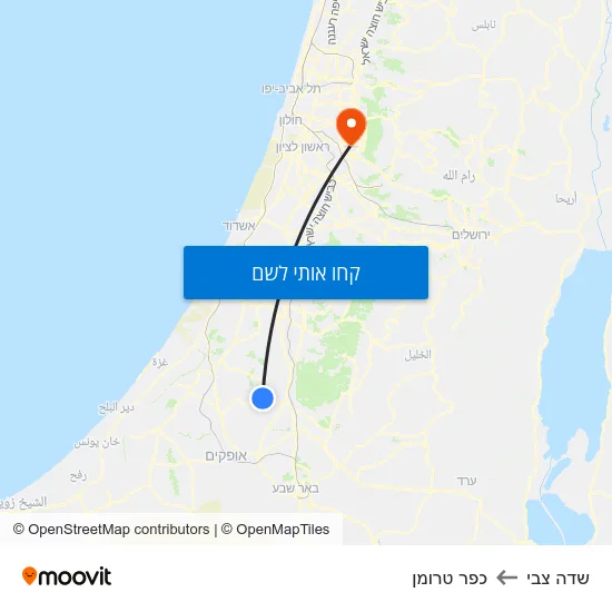 מפת שדה צבי לכפר טרומן