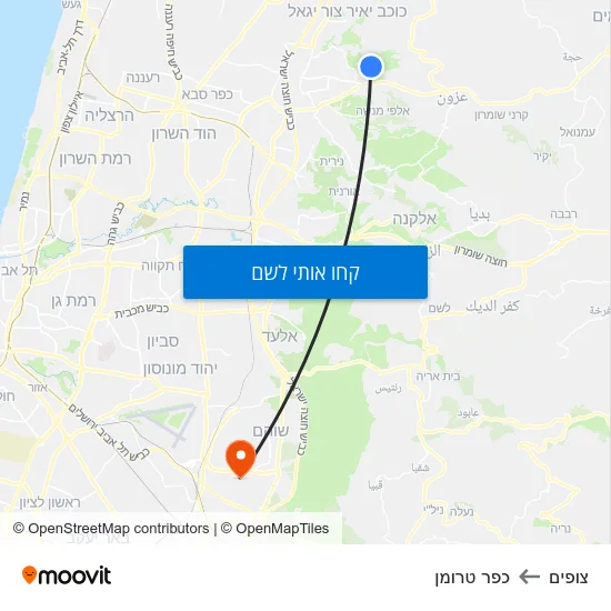מפת צופים לכפר טרומן
