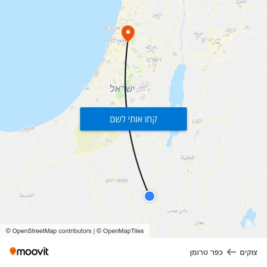 מפת צוקים לכפר טרומן