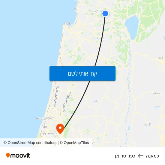 מפת כמאנה לכפר טרומן