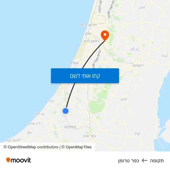מפת תקומה לכפר טרומן